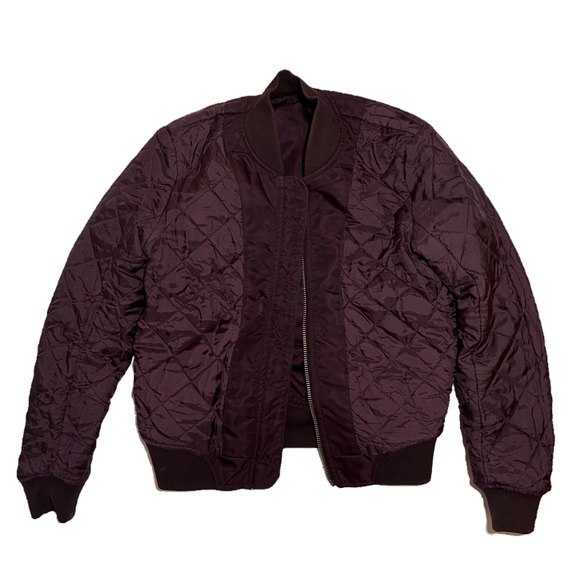 TALULA WINE COLOURED ARITZIA BOMBER Y2K - Picture 3 of 5
